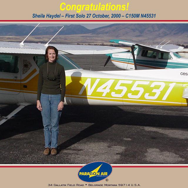 001027 Shiela Haydel -- First Solo
