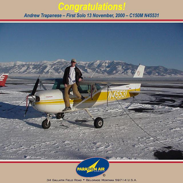 001113 Andrew Trapanese -- First Solo